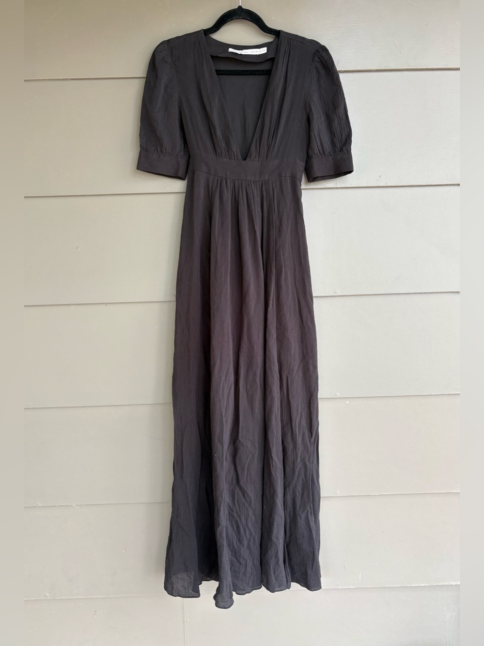 & Other Stories Black Split Skirt Maxi Dress